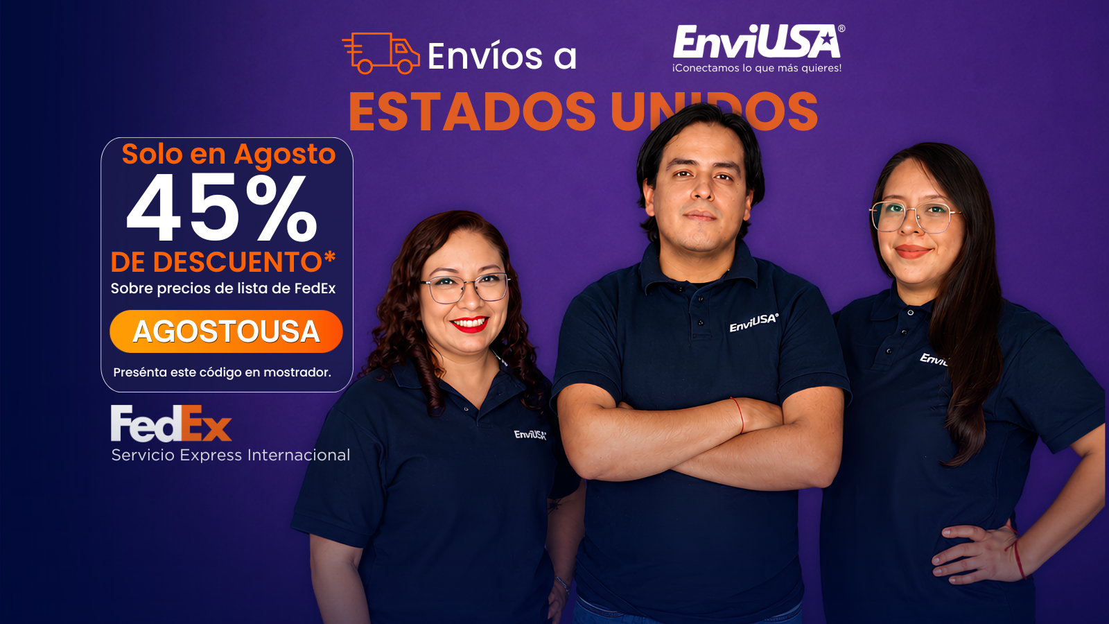 45% de Descuento a Estados Unidos - Promoción EnviUSA