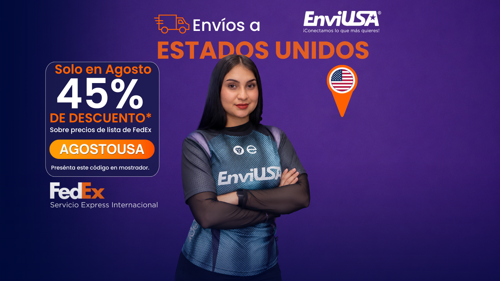 45% de Descuento a Estados Unidos - Promoción EnviUSA
