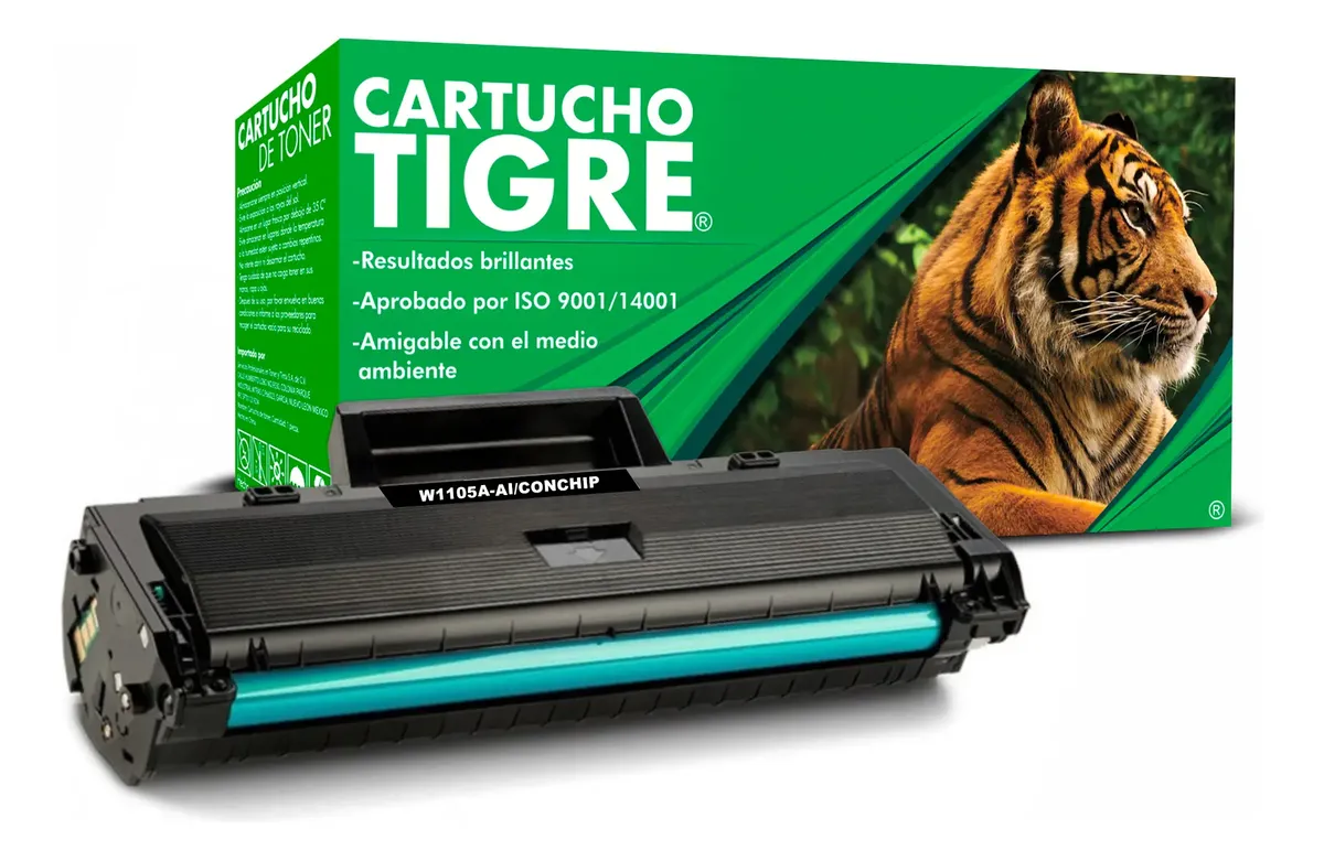 Tóner Tigre 105a W1105a Negro 107w /107a