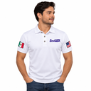 Playera Tipo Polo Blanca Premium Unisex
